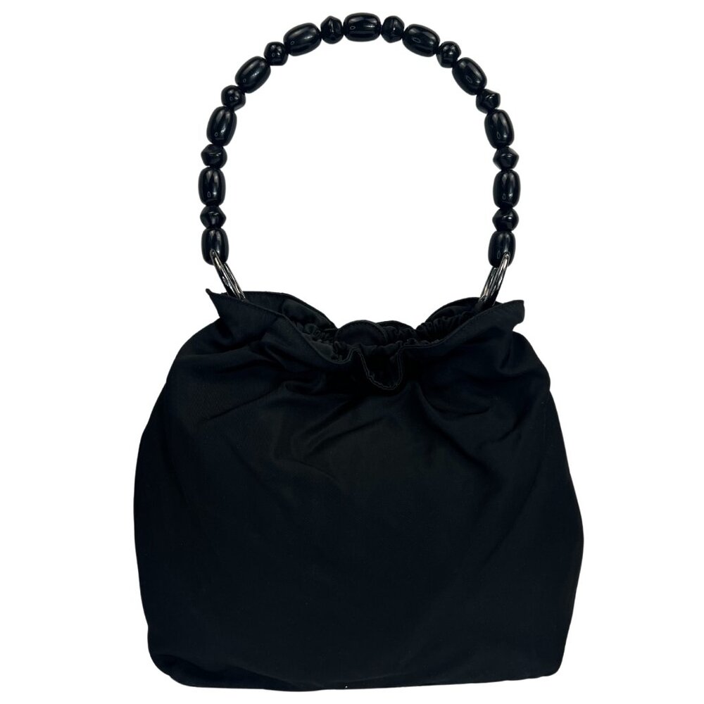 Christian Dior Black Nylon Maris Pearl Handbag